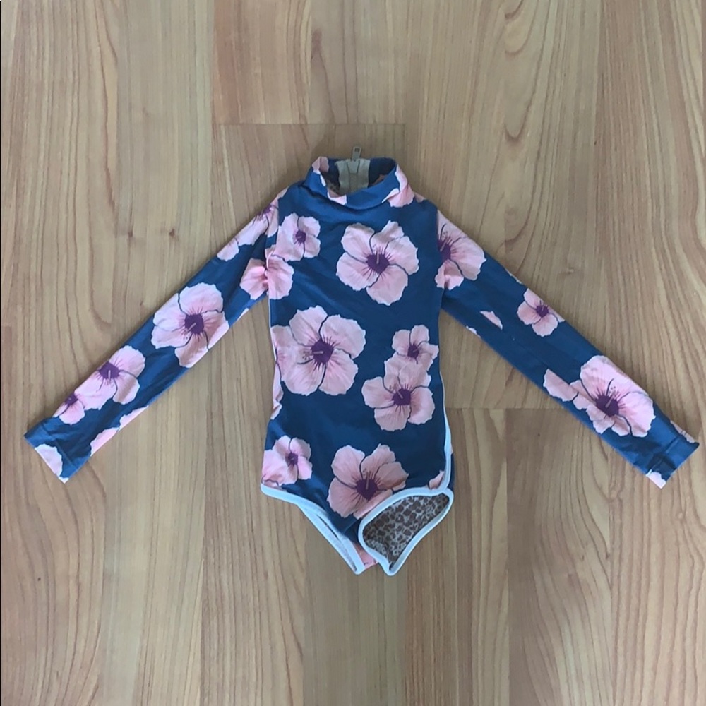 Hibiscus Long Sleeve Baby Swimsuit